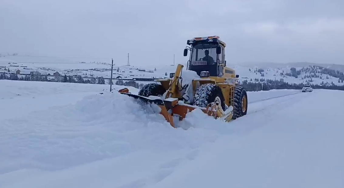 26日10点左右，喀纳斯景区附近装载机除雪中 图：赵卫峰.jpg